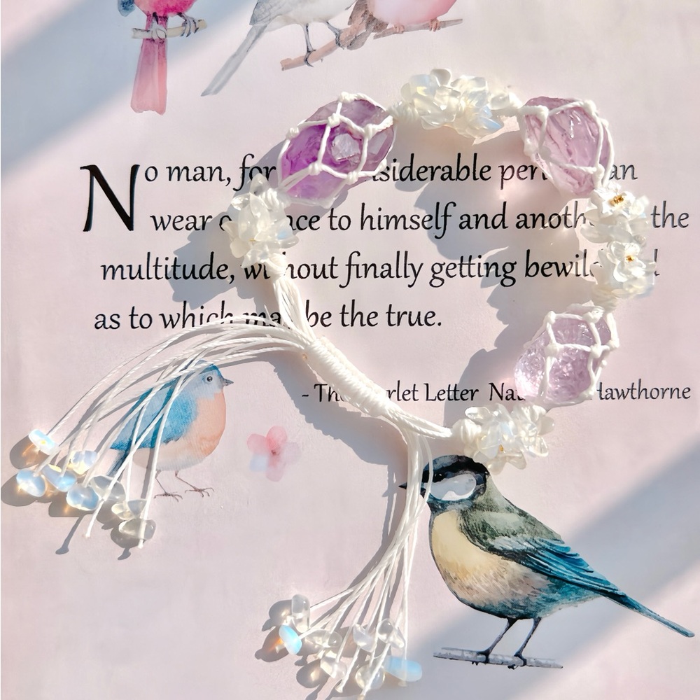 HANDMADE Macrame Crystal Bracelet